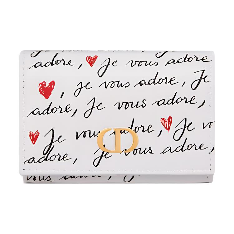 DIOR Dior Dioramour CD logo snap closure 2024 Chinese Valentine's Day limited series calfskin wallet women's white