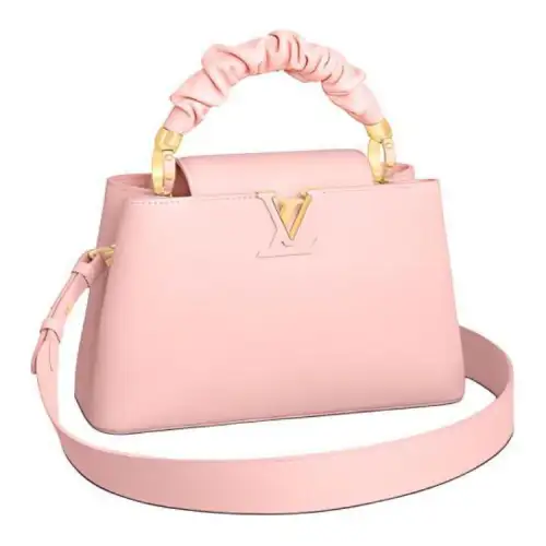 LOUIS VUITTON Capucines Leather Shoulder Bag, Crossbody Bag, Handbag Mini Women's Pink