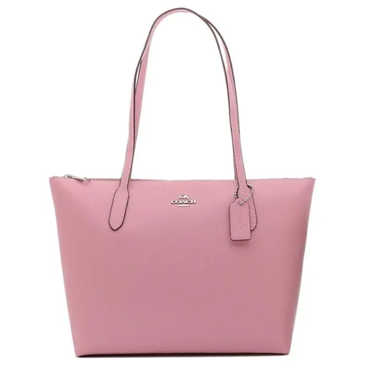 COACH Leather Tote Bag, Shopping Bag, Handbag, Shoulder Bag Large Women's Pink