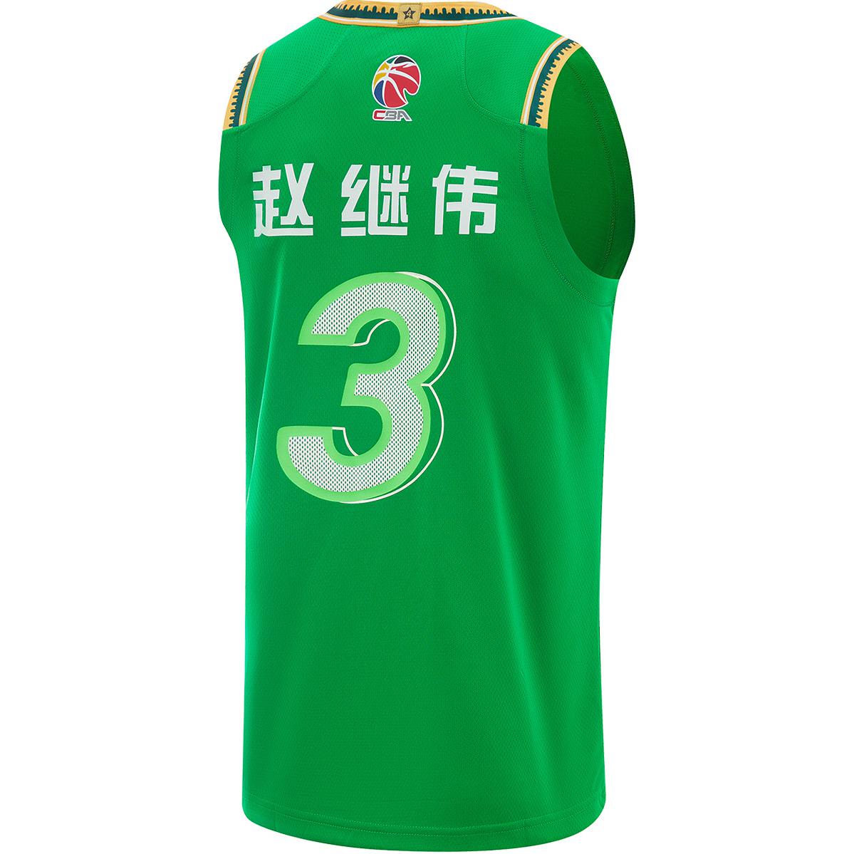 Li Ning CBA Collection Basketball Jersey Zhao Jiwei No. 3 Men’s Field Green