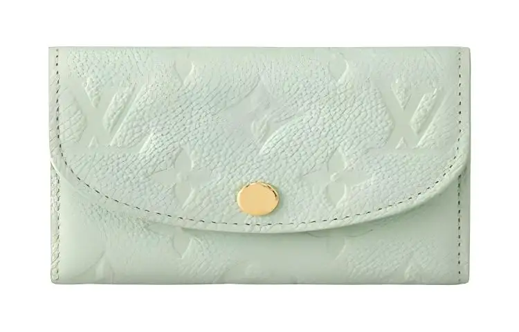 LOUIS VUITTON Rosalie Leather Wallet Women's Light Green