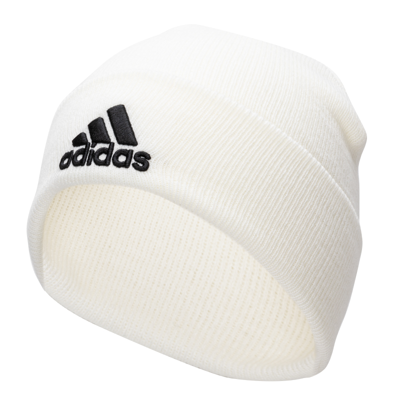 Шапка-бини adidas с вышитым логотипом (бежевая)