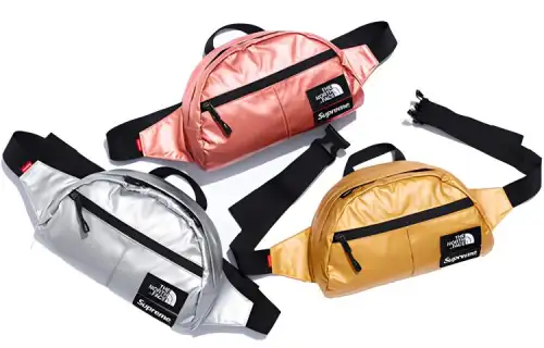 Supreme X The North FaceMetallic Collaboration Fabric Sling Bag, Crossbody Bag, Fanny Pack Regular Unisex Multicolor