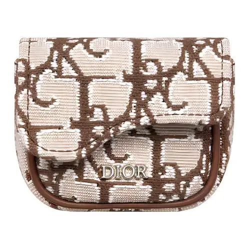 DIOR CACTUS JACK Collaboration Jacquard Fabric Wrist Bag Men's Coffee