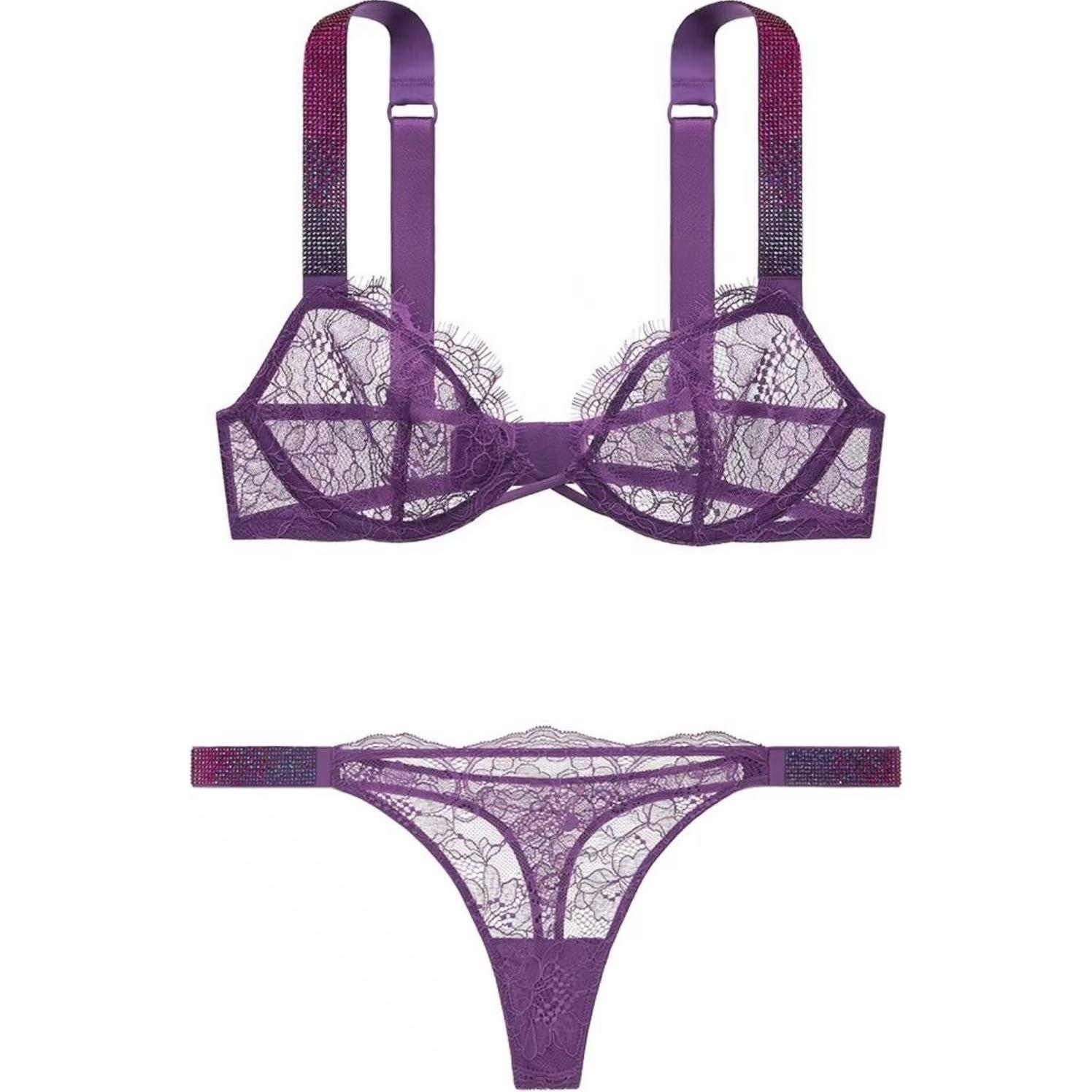 Женское нижнее белье Victoria's Secret V (темно-пурпурный комплект)