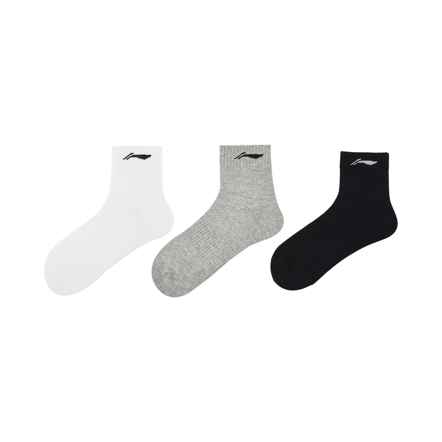 Li Ning Fitness Series Ankle Socks Unisex 3 Pack