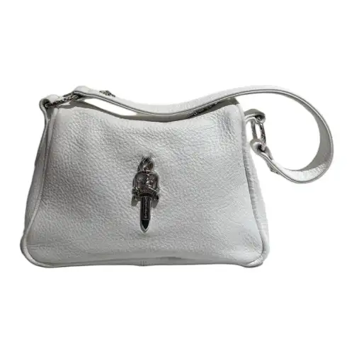 Chrome Hearts Leather Chicken Nugget Bag, Armpit Bag, Shoulder Handbag Small Women's White