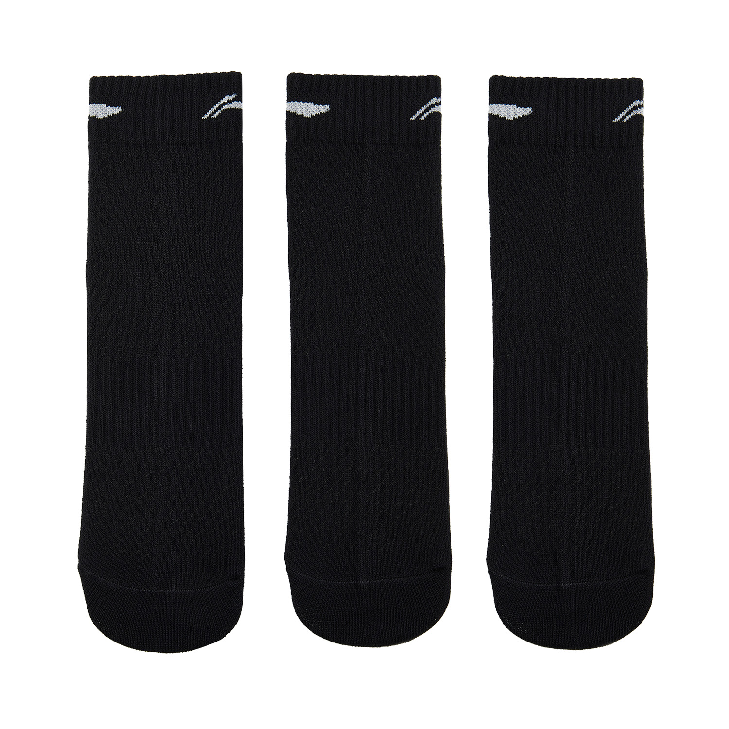 Li Ning Fitness Series Ankle Socks Unisex 3 Pack Black