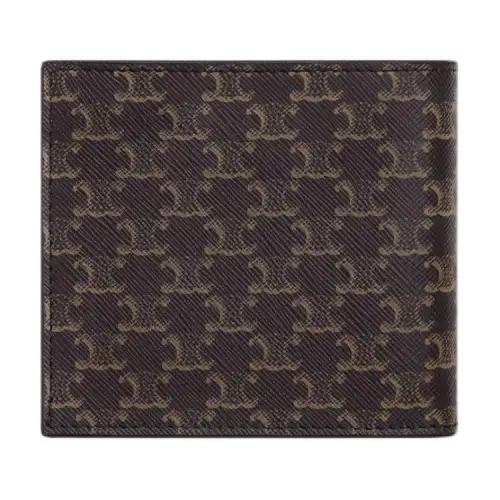 CELINE Bi fold Wallet In Triomphe Canvas