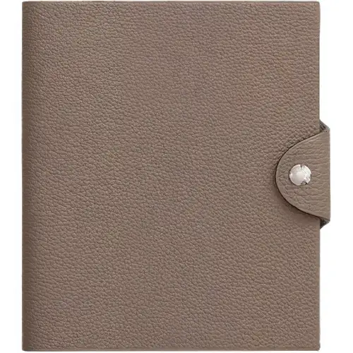 HERMES Togo Calfskin Storage Bag Unisex 18 Etoupe Elephant Gray