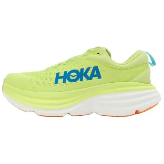 HOKA ONE ONE Bondi 8 Running Shoes Men Low-Top Green Yellow