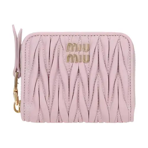 MIU MIU Napa Lambskin Coin Purse Women's Pink