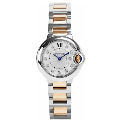 CARTIER Blue Balloon Collection Quartz Movement Fashion Women's Watch 28.6mm White Dial
