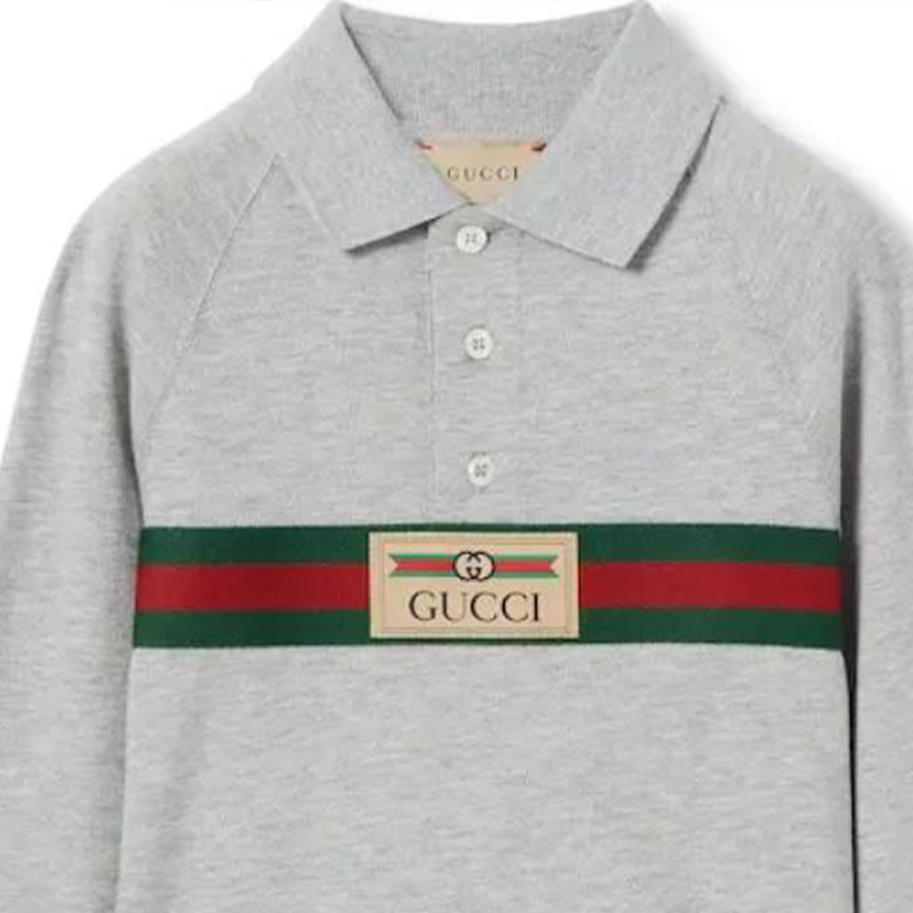 Унисекс поло Gucci T SS24 Polo (серое) — фото 6
