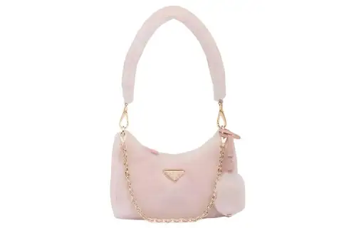 PRADA Plush Shoulder Bag, Handbag, Crossbody Bag, Shoulder Bag Regular Women's Cherry Blossom Pink