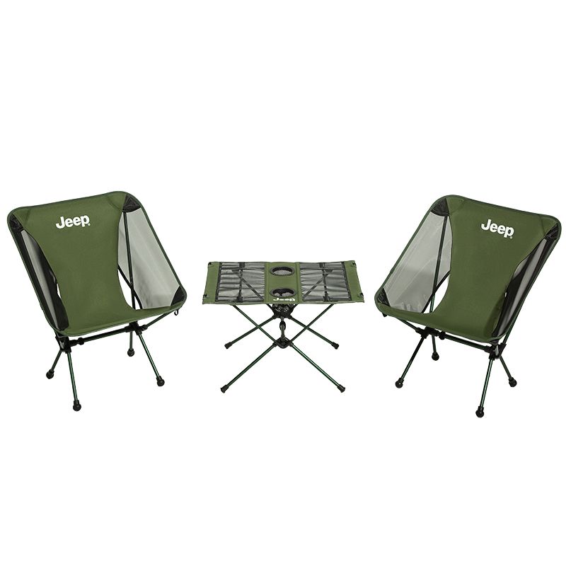 Jeep Outdoor Folding Chairs & Stools Camping Chair 53*66CM; Table 59*40*39CM