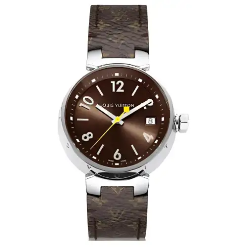 LOUIS VUITTON Wrist Watches Quartz Movement Canvas Strap Coffee Watch Dial Women's Watch