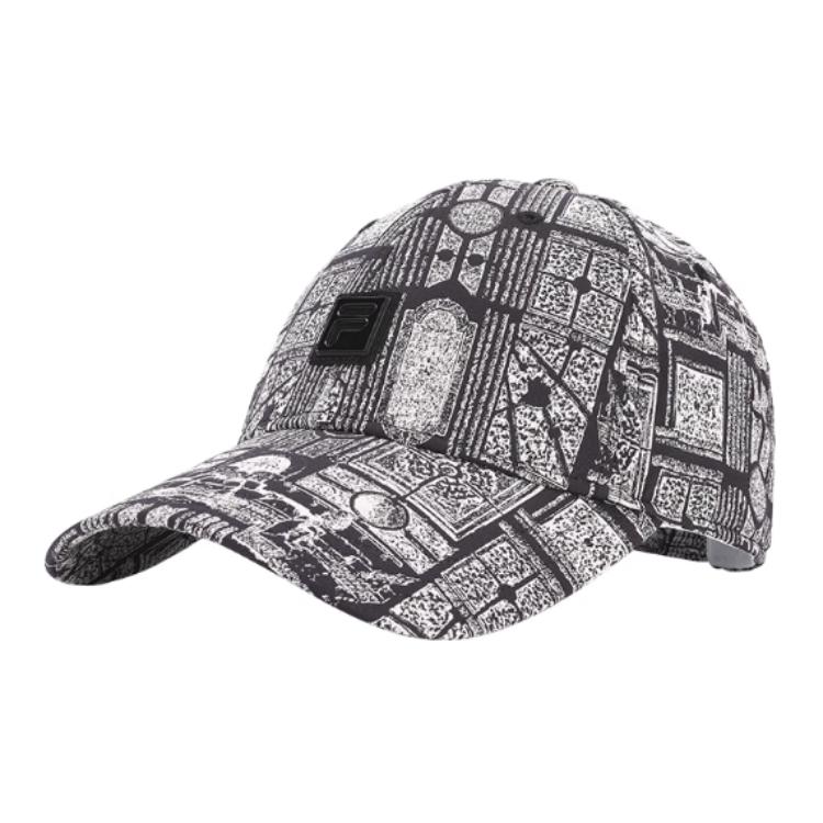 Кепка Fila Monogram Cap (черно-серая)