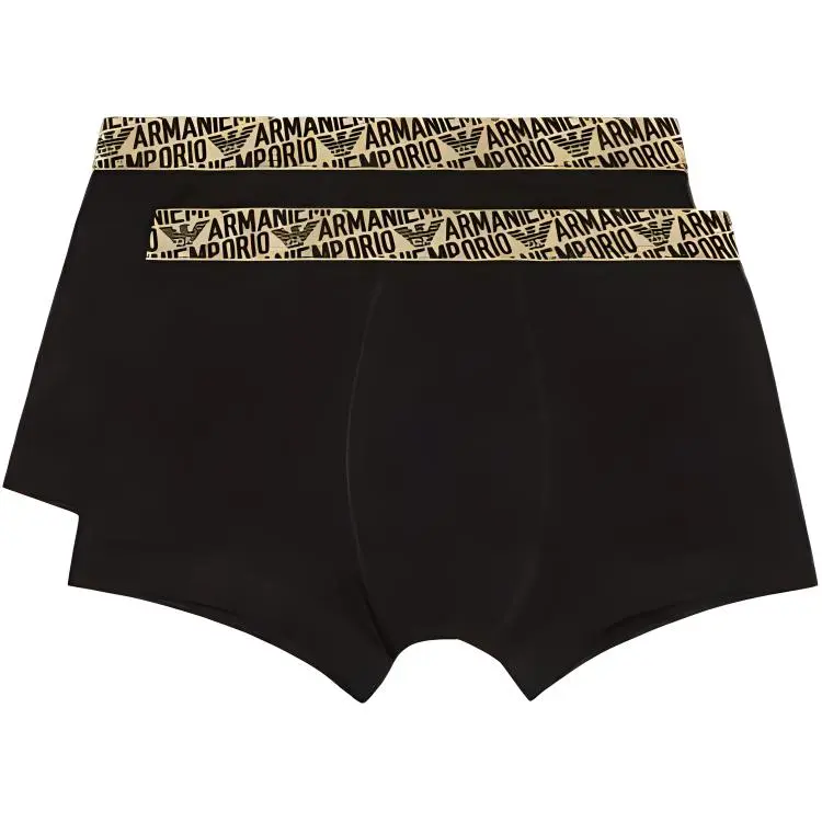 EMPORIO ARMANI Two pack Of Asv All over Shiny Logoband Boxer Briefs