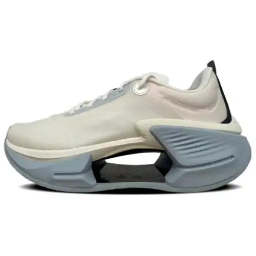 Li Ning Shadow 3 Essential Cushioning Support Rebound Low top Running Shoes Women's Beige Blue