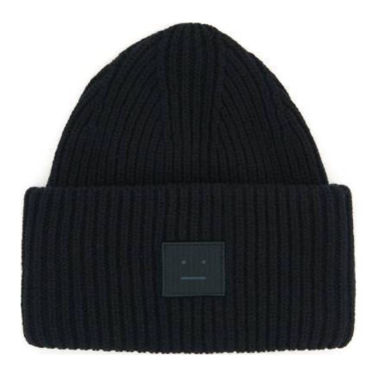 Женская шапка Acne Acne Studios Beanie (черная)