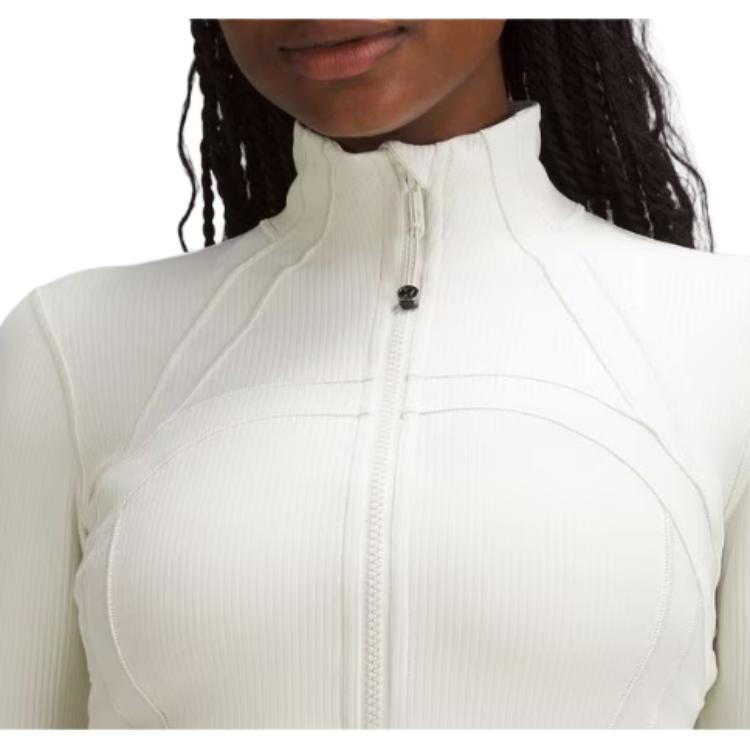 Lululemon Define Jackets & Coats Women’s Bone White Ribbed Band With Flash