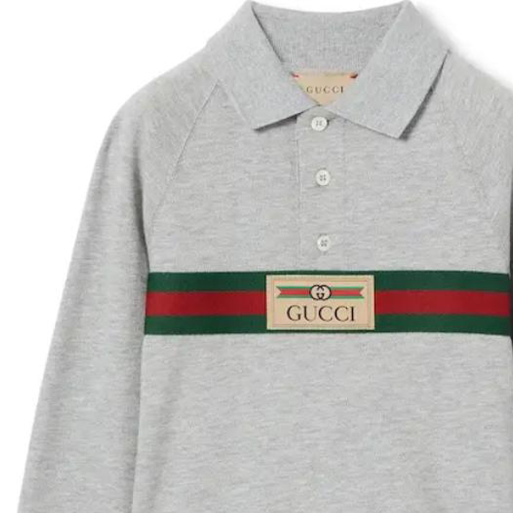 Унисекс поло Gucci T SS24 Polo (серое) — фото 4