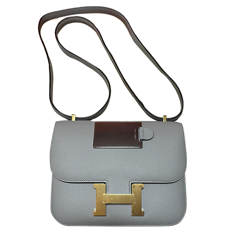 Женская сумка Hermes Constance 19 (голубая)