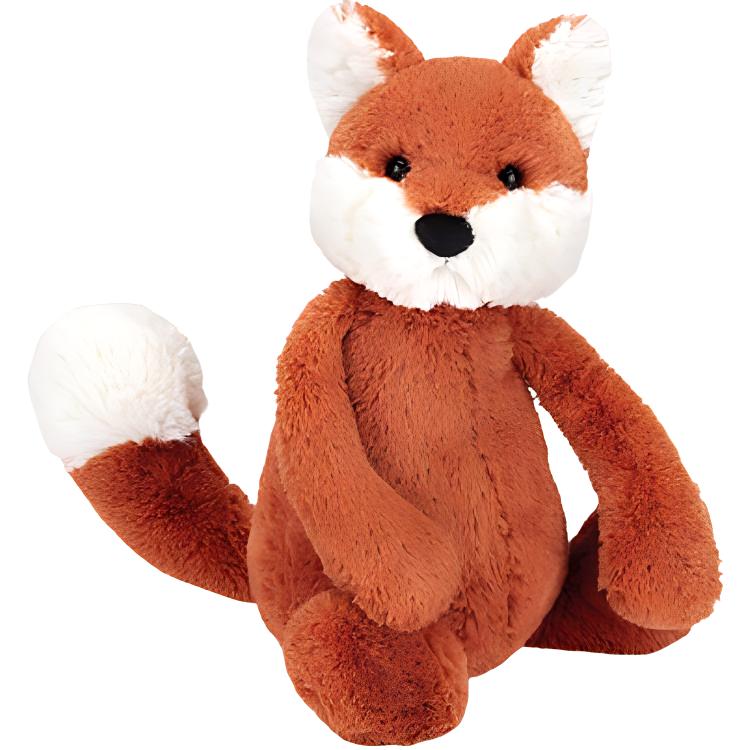 JELLYCAT Jellycat, shy cute plush doll, fox, raccoon