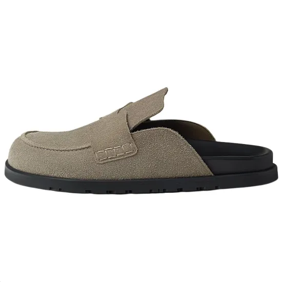 HERMES Go Wrap toe Slippers Men's Gray