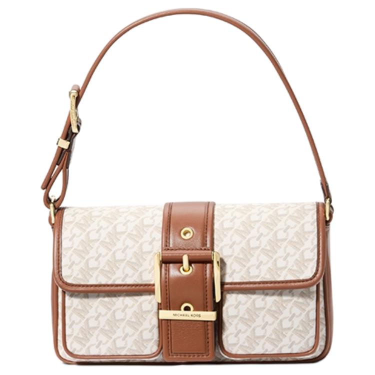 Женская сумка MICHAEL KORS Colby (бело-коричневая)