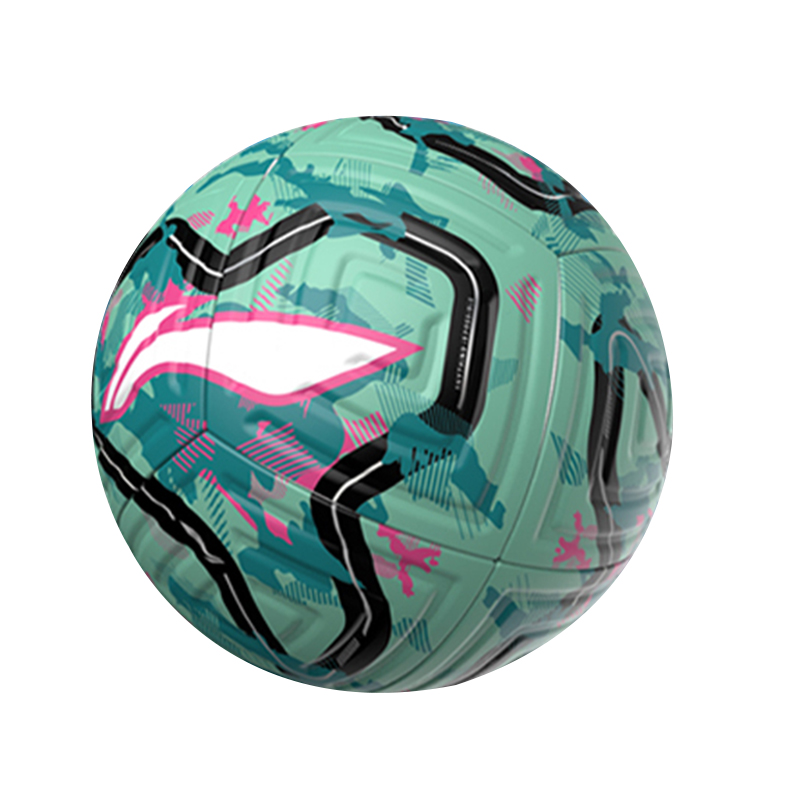 Li Ning Size 5 Soccer Ball TPU Seamless Thermal bonding Unisex Blue Green
