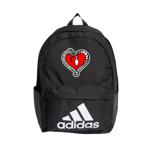 Adidas, sports black backpack for leisure for men and women, custom-made, halloween, polyester, for beloved