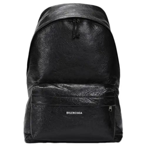 Balenciaga Explorer Sheepskin Backpack Men's Black