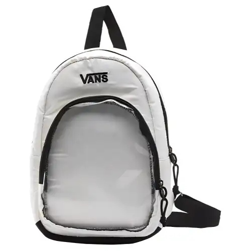 Vans Zip Closure Polyester Backpack Regular Unisex Light Gray