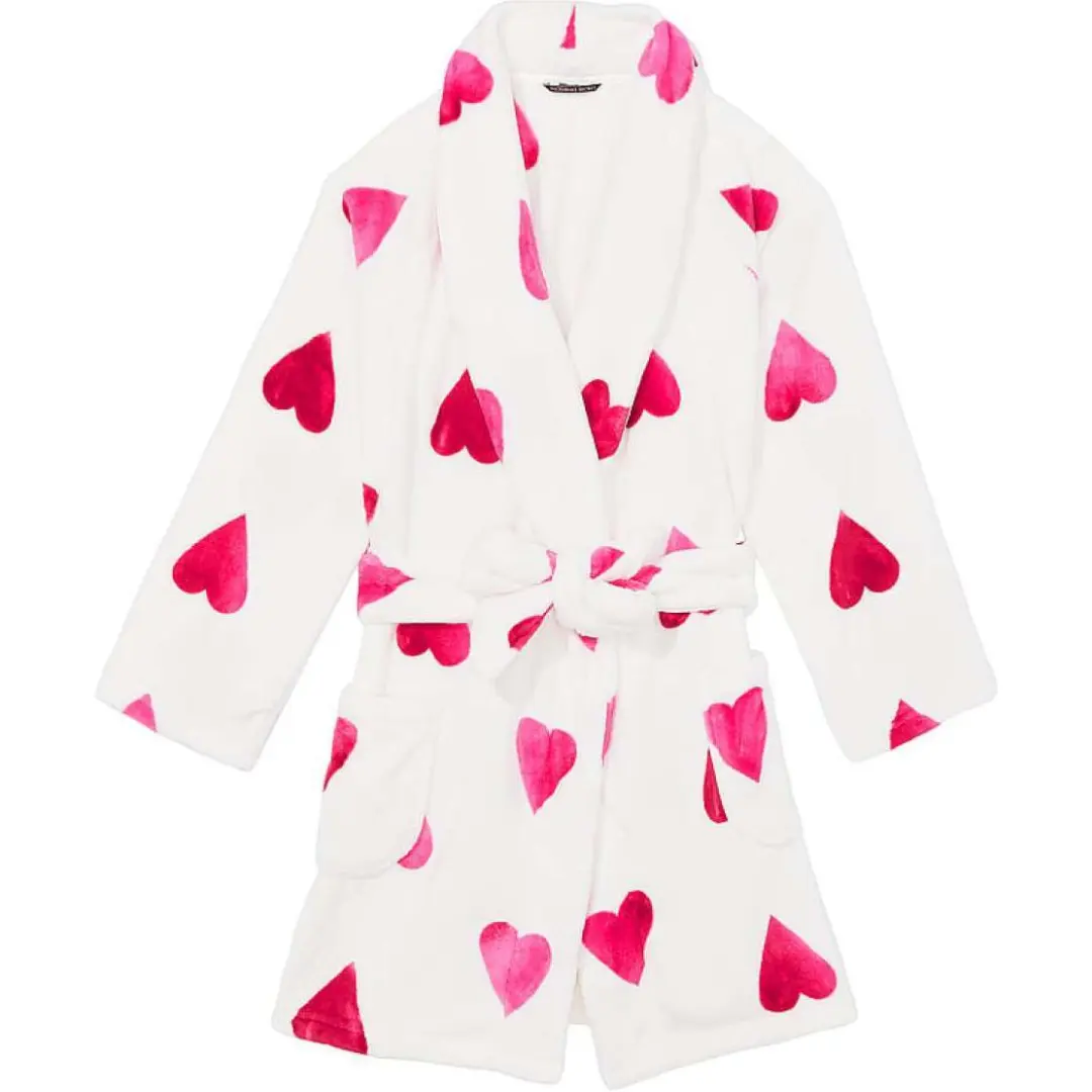 Victoria's Secret Comfortable Soft Velvet Lace Up Home Thickened And Fleece Lined For Warmth Sleep Robe Women's