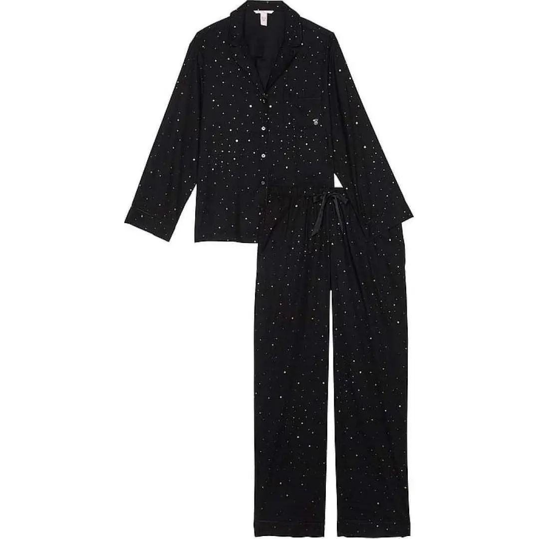 Victoria's Secret THE MIX Pajama Set Women's Black