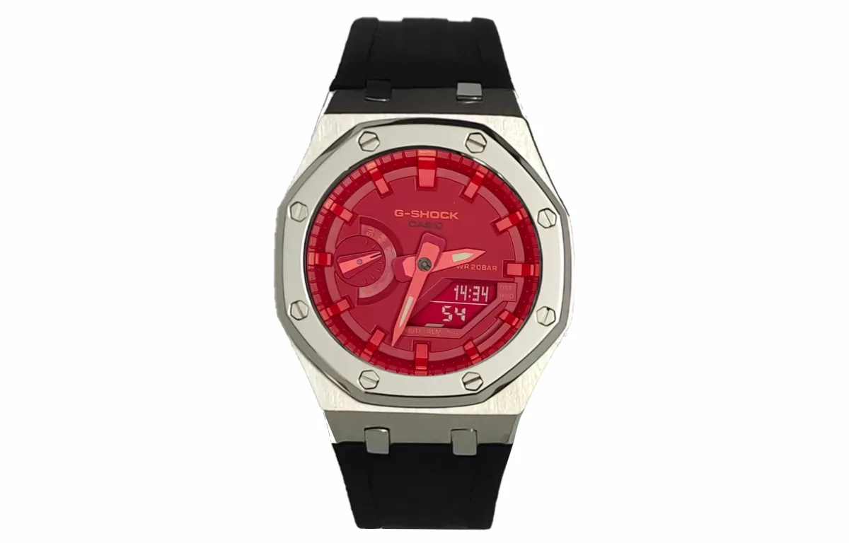 CASIO Men 44mm Red Watch