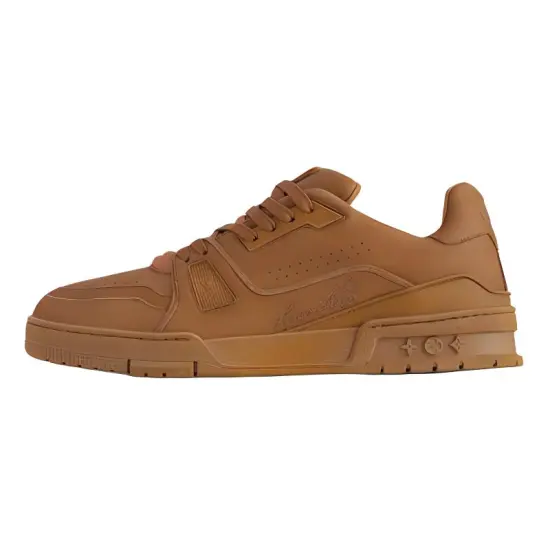 LOUIS VUITTON Trainer Skateboard Shoes Men Low-Top Brown