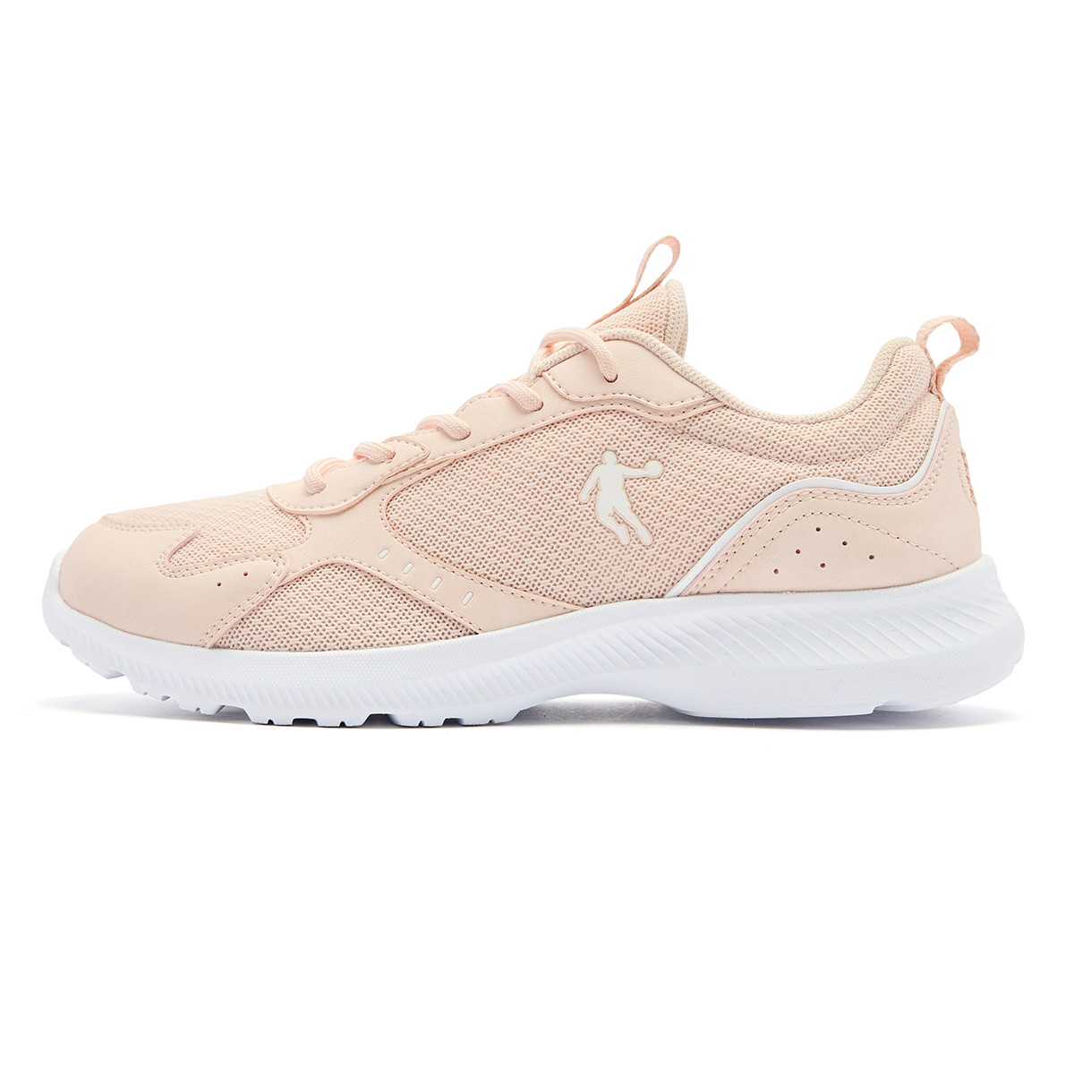 QIAODAN Slip Resistant Abrasion Resistant Low top Casual Running Shoes Women’s Pink White