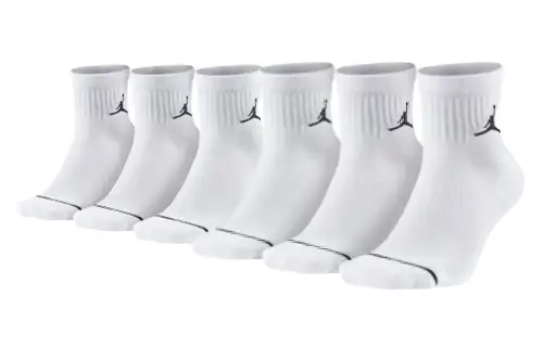 Jordan Breathable basketball universal knee socks for training for men and women, white set, with your logo imprint, mid-length, for beloved