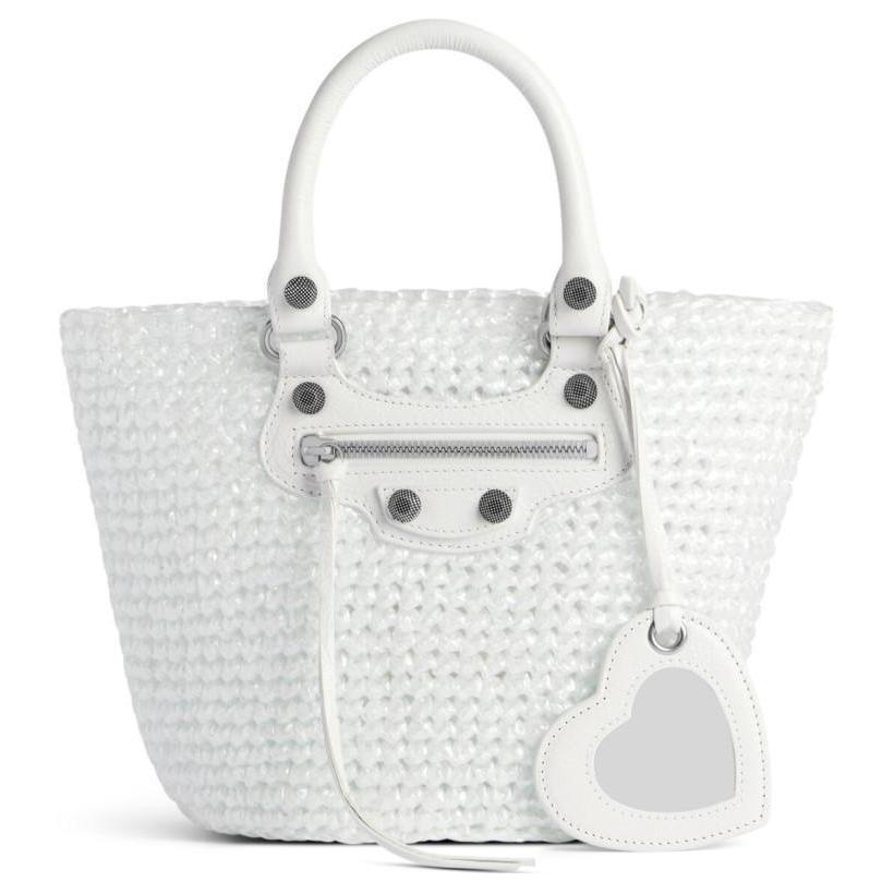 Женская сумка Balenciaga Le Cagole Small (белая)