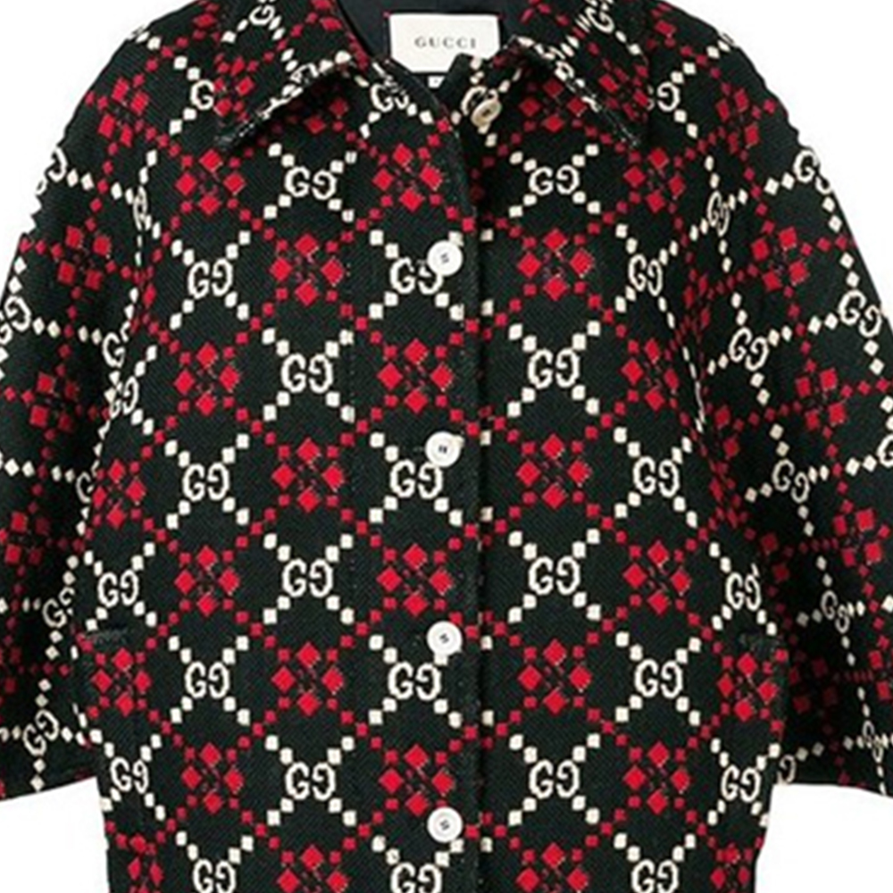 Женская куртка Gucci Logo (разноцветная) — фото 2