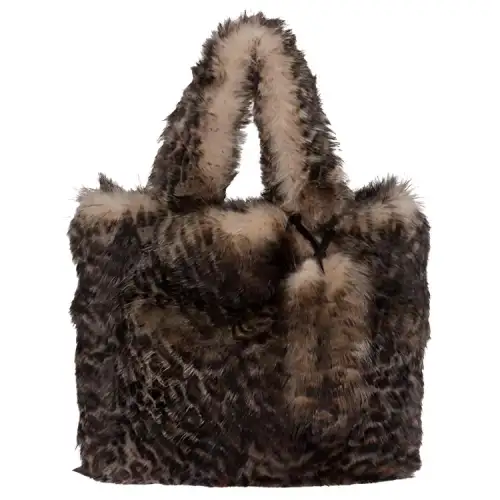 MIU MIU Wool With Sheepskin Handbag Women's Brown