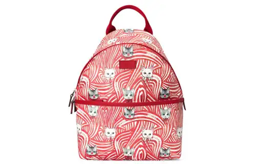 GUCCI Yuko Higuchi Collaboration Canvas With Leather Backpack For Kids' Red/White