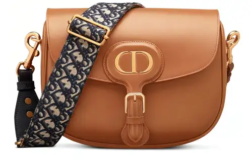 DIOR Bobby Handbag Cow Leather Shoulder Bag, Crossbody Bag Women's Dark Brown