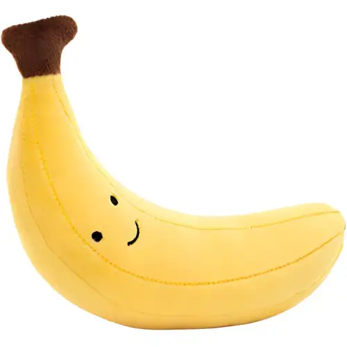 JELLYCAT Fun food, delicious banana, yellow fruit, doll, plush doll, 17cm high