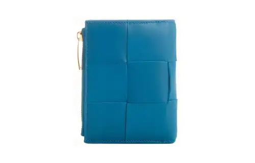 Bottega Veneta Leather Wallet Men's Blue