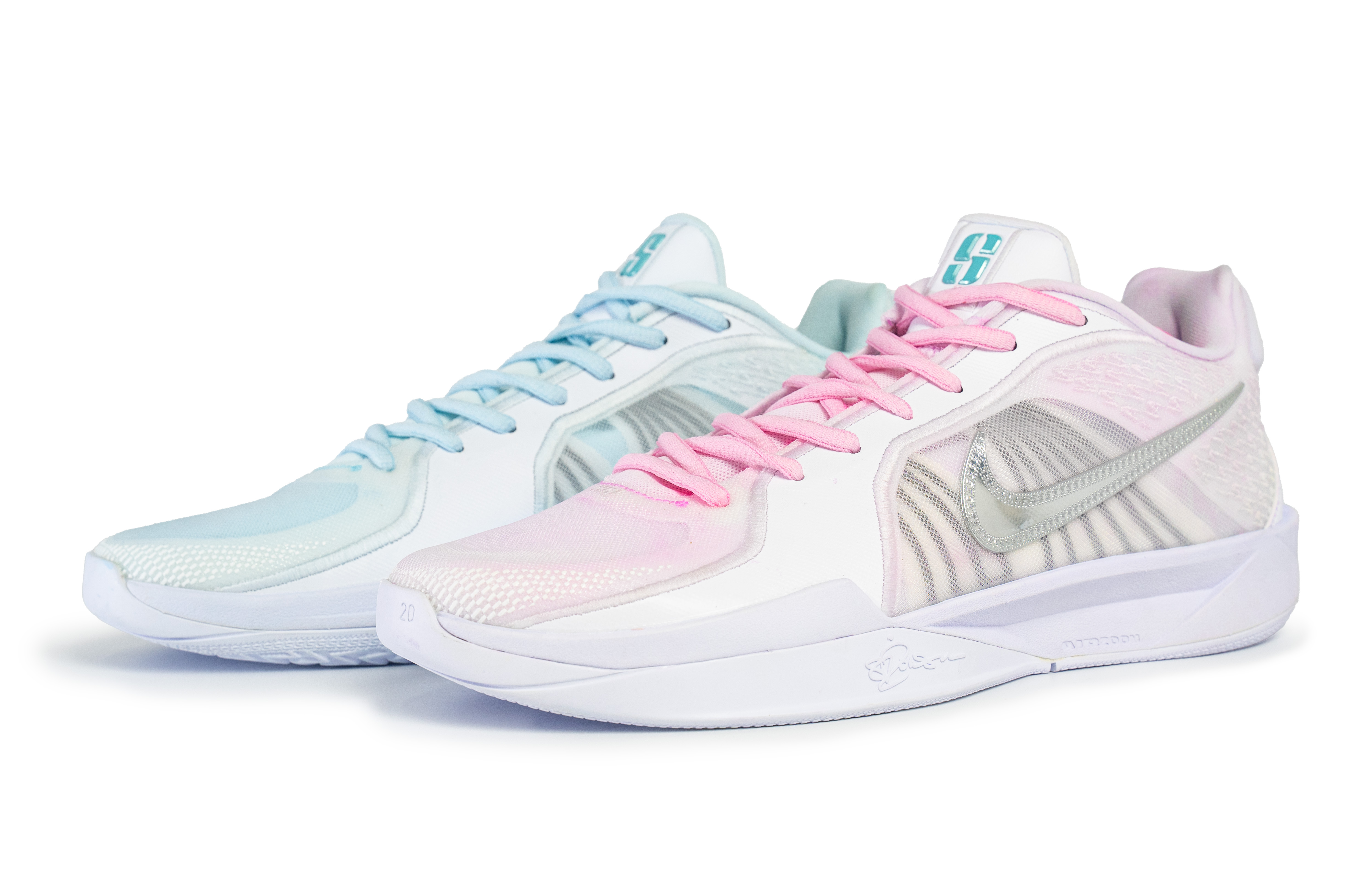 【Индивидуальные кроссовки】 Nike Sabrina 2 хлопок Цветочный сахар синий Розовый краситель нескользящие Устойчивая к износу, быстро сушеные, ультра-световые, низкие баскетбольные туфли мужские и женские фасон унисекс белый синий розовый