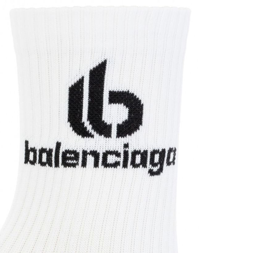 Balenciaga Crew Socks Women’s 1 Pack White